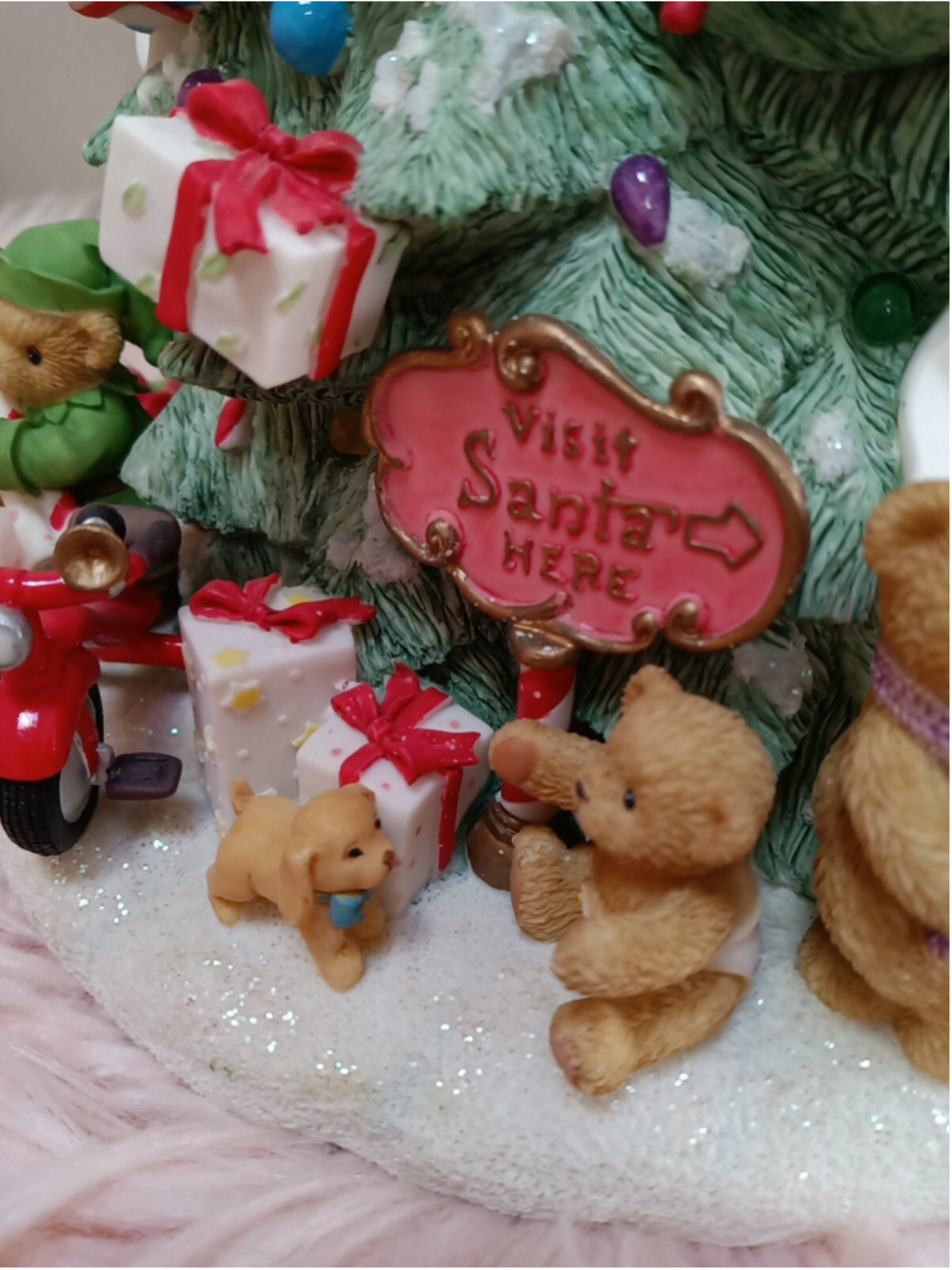 Cherished Teddies Lighted Christmas Tree Plays Tune We Wish You Merry Christmas - Picture 8 of 16